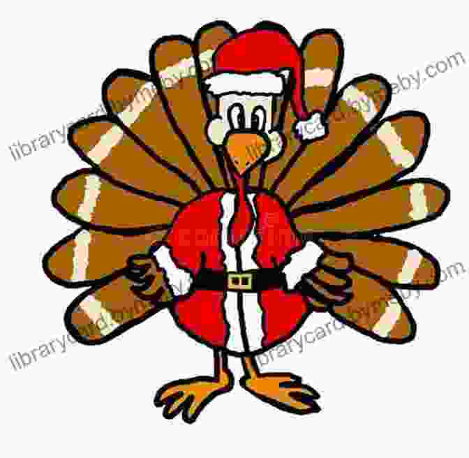 A Cartoon Turkey Wearing A Santa Claus Hat And Delivering Presents To Other Turkeys On A Farm Turkey Claus (Turkey Trouble 2)