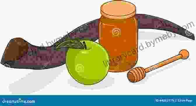 A Colorful And Cheerful Illustration Of Talia Surrounded By Apples, Honey, And Other Yom Kippur Symbols. Talia And The Very YUM Kippur