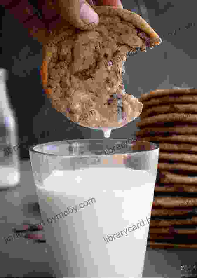 A Delightful Image Of A Chocolate Chip Cookie With A Glass Of Milk CONVECTION OVEN COOKBOOK: Learn To Make 500+ Easy And Healthy Recipes With The Amazing Appliance And Enjoy Your Meals