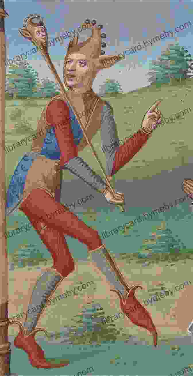 A Depiction Of A Medieval Jester Posing A Riddle To A Group Of People. Games For Your Mind: The History And Future Of Logic Puzzles