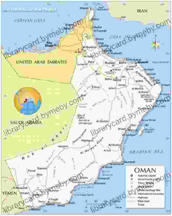 A Detailed Map Of Oman, Highlighting Key Cities And Attractions Berlitz Pocket Guide Oman (Travel Guide EBook)