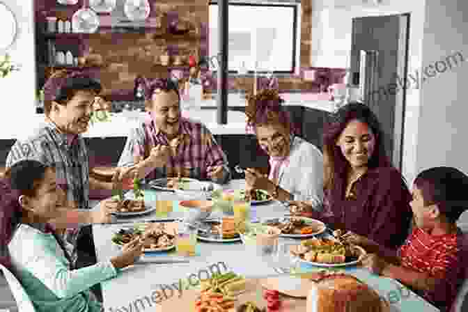 A Family Gathered Around The Dinner Table, Sharing A Meal Prepared In An Air Fryer Oven BREVILLE SMART AIR FRYER OVEN PRO COOKBOOK 2024: 500 Yummy Effortless Air Fryer Oven Recipes For Healthy Meals With Your Whole Family Bake Toast Air Fry Grill Broil Your Favourite Dishes