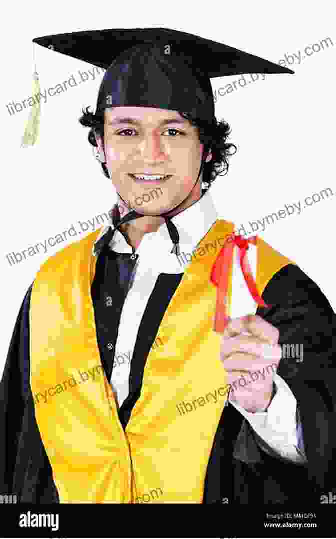 A Graduate In Cap And Gown, Holding A Diploma. Stories Of My Last Semesters