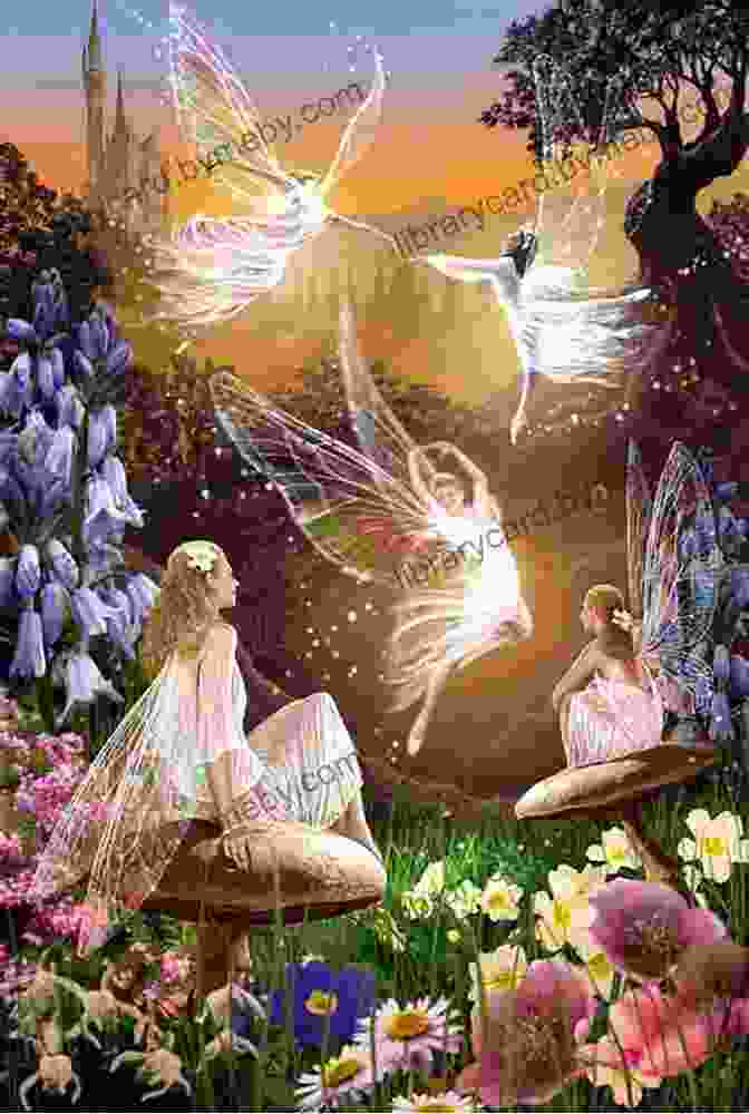 A Group Of Faeries Dancing Amidst Vibrant Wildflowers In A Lush Forest Glade. The Faeries Of Willow Tribe: Words By Bella Moon