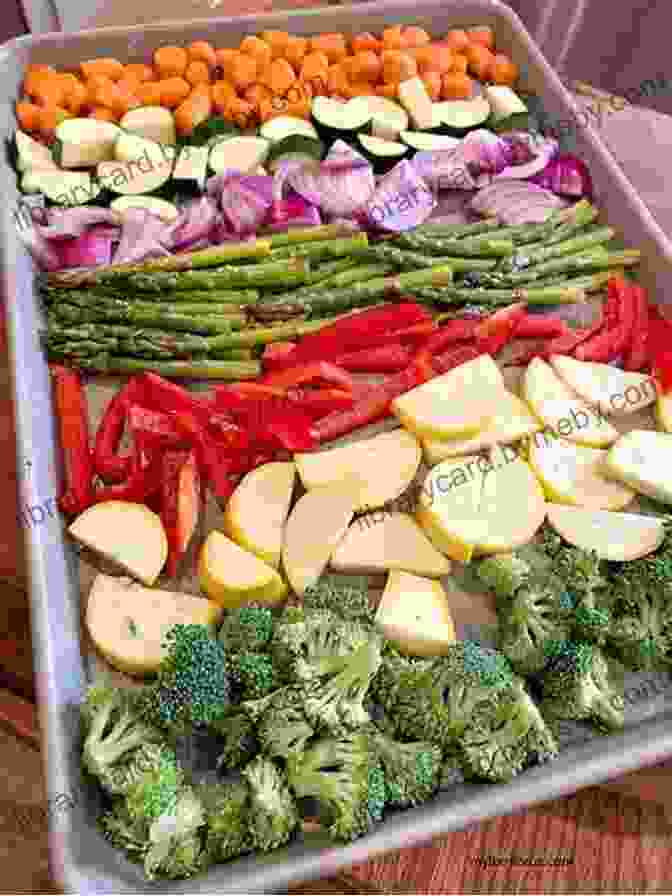 A Platter Of Roasted Vegetables, Including Carrots, Broccoli, And Zucchini, Seasoned With Herbs And Olive Oil BREVILLE SMART AIR FRYER OVEN PRO COOKBOOK 2024: 500 Yummy Effortless Air Fryer Oven Recipes For Healthy Meals With Your Whole Family Bake Toast Air Fry Grill Broil Your Favourite Dishes