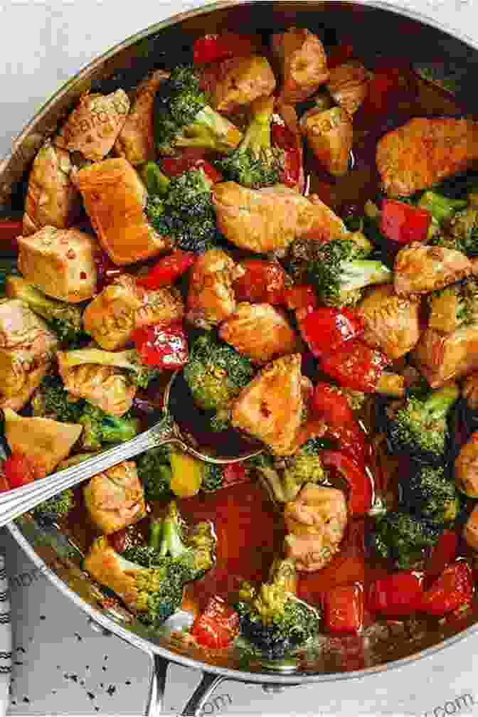 A Vibrant Image Of A Colorful Stir Fry With Chicken, Vegetables, And Sauce CONVECTION OVEN COOKBOOK: Learn To Make 500+ Easy And Healthy Recipes With The Amazing Appliance And Enjoy Your Meals