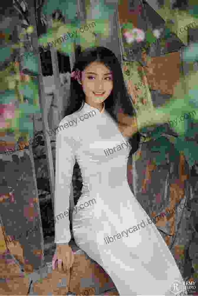 A Vietnamese Woman, Her Ethereal Beauty Enhanced By The Flowing Lines And Intricate Patterns Of The Traditional Ao Dai, Photographed By Henry Hargreaves. Asia Exotic Traditional PhotoBook Volume1: A Beauty Of South East Asia Woman In Different Countries Collection Photography By A Female Photographer From Thailand