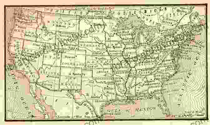 A Vintage Map Of The United States, Highlighting Different States And Their Historical Significance The Land Of Confusion (vol 3): How History Talks About The States And What He Mentioned And History Keep Recording ( United States Guide) (FRESH MAN)