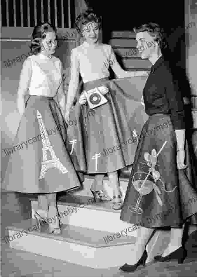 A Woman Wearing A Full, Colorful Skirt In The 1950s. Skirts: Fashioning Modern Femininity In The Twentieth Century