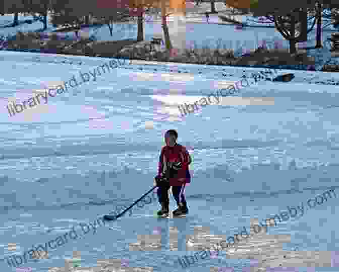 A Young Hockey Player Skating On A Frozen Pond In Central Park Odd Man Rush: A Harvard Kid?s Hockey Odyssey From Central Park To Somewhere In Sweden?with Stops Along The Way