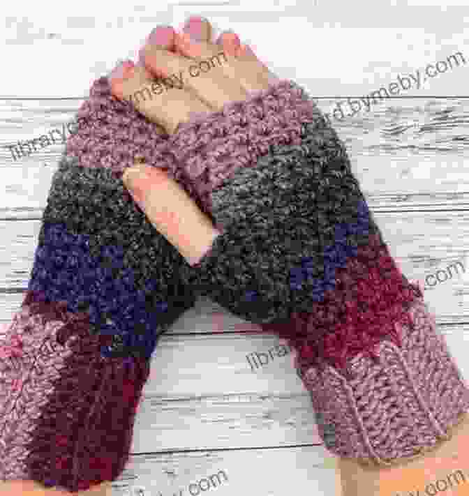 Close Up Of Cable Stitch On Crochet Fingerless Gloves Fingerless Gloves Crochet Patterns: Beautiful And Warm Fingerless Gloves Crochet Tutorials: Crochet Fingerless Gloves Ideas