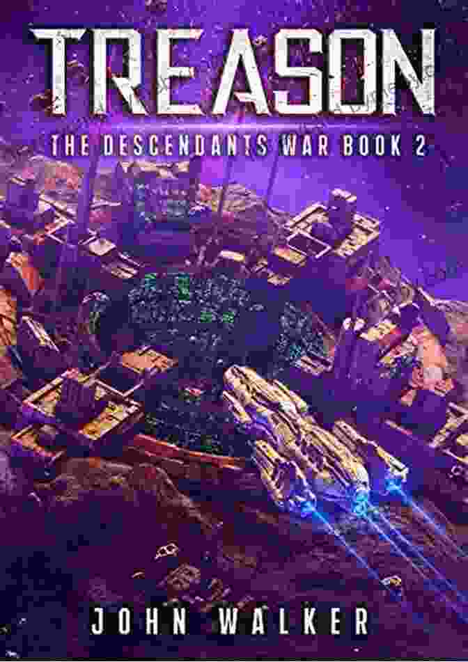 Descendants Of War Book Cover Featuring Lieutenant Zara Kaida, Captain Ethan James, And Dr. Anya Petrova Facing Off Against A Massive Enemy Spaceship. Battleship Of War: A Military Space Opera Adventure (Descendants Of War 2)