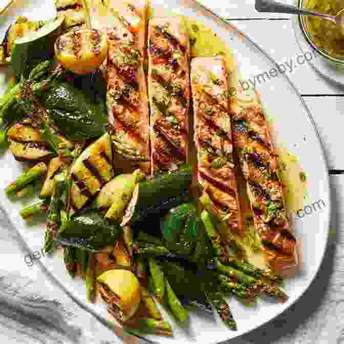 Grilled Salmon With Roasted Vegetables Half The Sugar All The Love: 100 Easy Low Sugar Recipes For Every Meal Of The Day