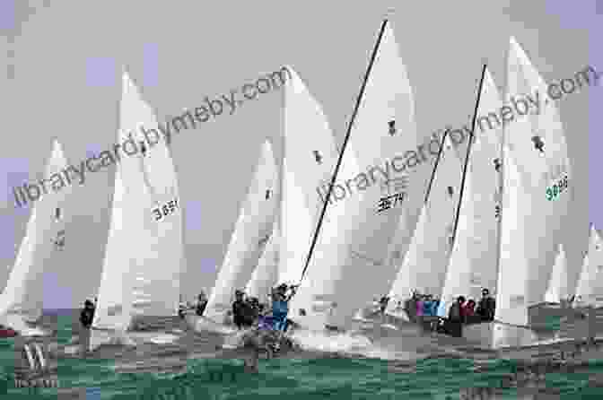 Sailboats Competing At The Start Of A Regatta, With The Article Title Superimposed In Bold Text North U Performance Racing Tactics Starting