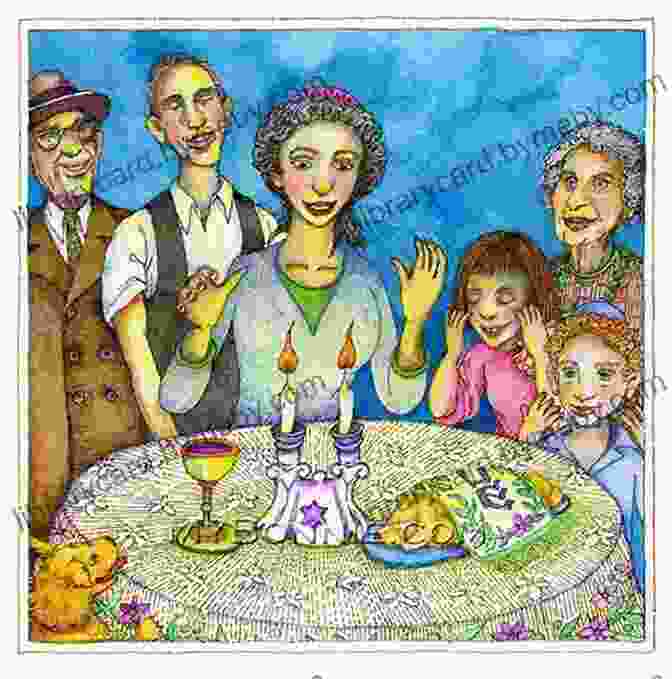 Shh Shh Shabbat Book Cover: A Colorful Illustration Of A Family Gathered Around A Shabbat Table, Lit By Candles And Surrounded By Flowers And Fruit. Shh Shh Shabbat Linda Elovitz Marshall