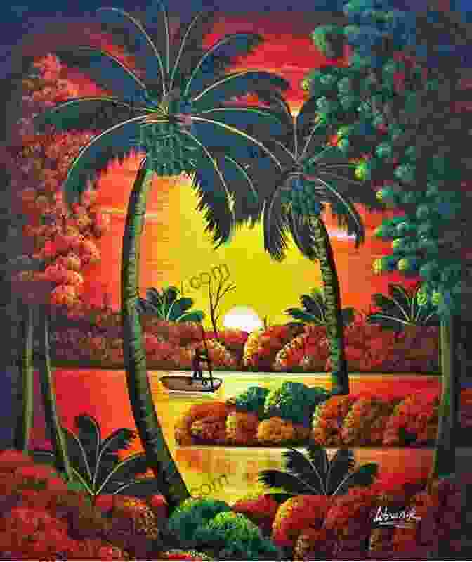 The Living Pearl Book Cover Featuring A Vibrant Painting Of Haitian Landscape Haiti The Living Pearl Beverly Grondin